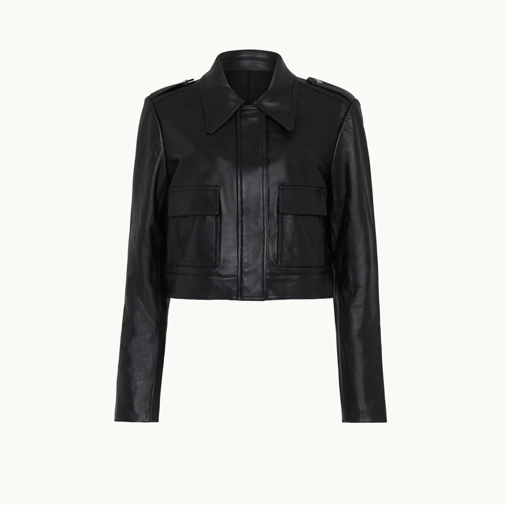 Leather Cropped Jacket